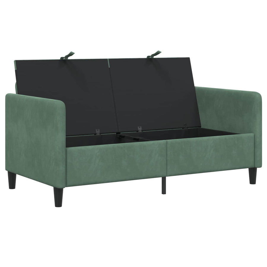 Bank met opslag Zeegroen 152 x 78 x 87 cm Polyester