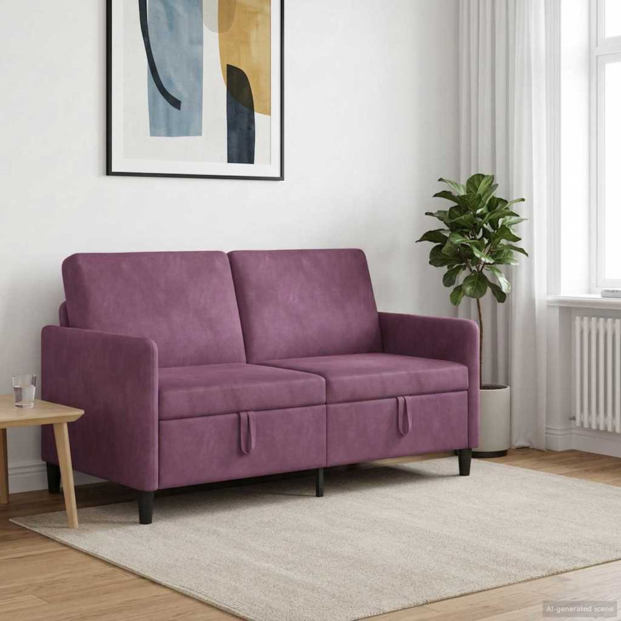 Bank met opslag Paars 152 x 78 x 87 cm Polyester