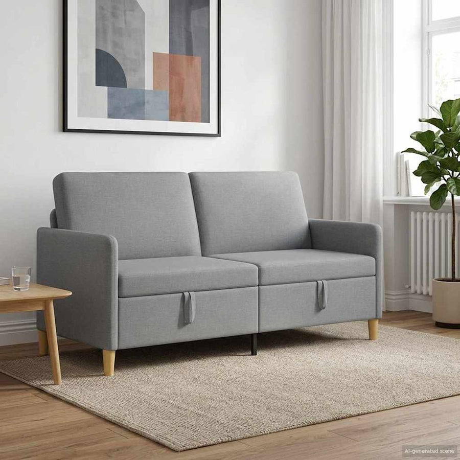 Bank met opslag Lichtgrijs 172 x 78 x 87 cm Polyester