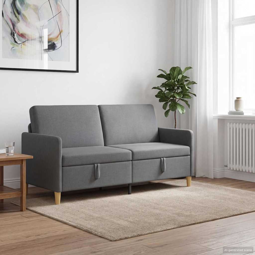Bank met opslag Donkergrijs 172 x 78 x 87 cm Polyester