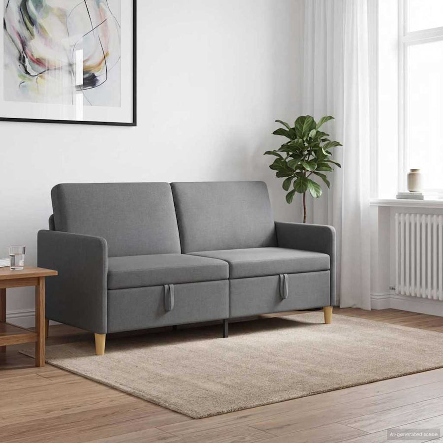 Bank met opslag Donkergrijs 172 x 78 x 87 cm Polyester