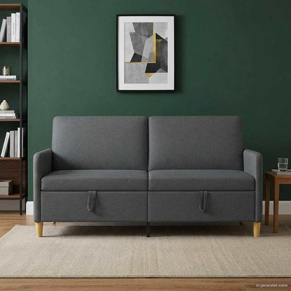 Bank met opslag Donkergrijs 172 x 78 x 87 cm Polyester