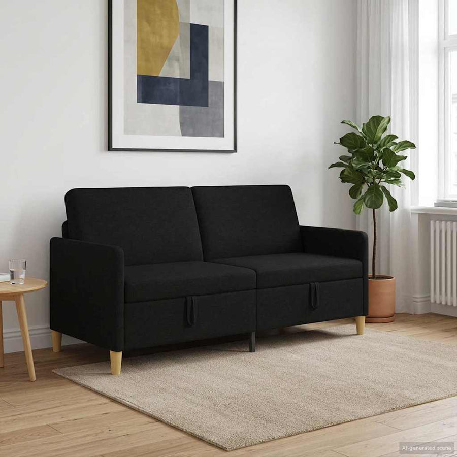 Bank met opslag Zwart 172 x 78 x 87 cm Polyester