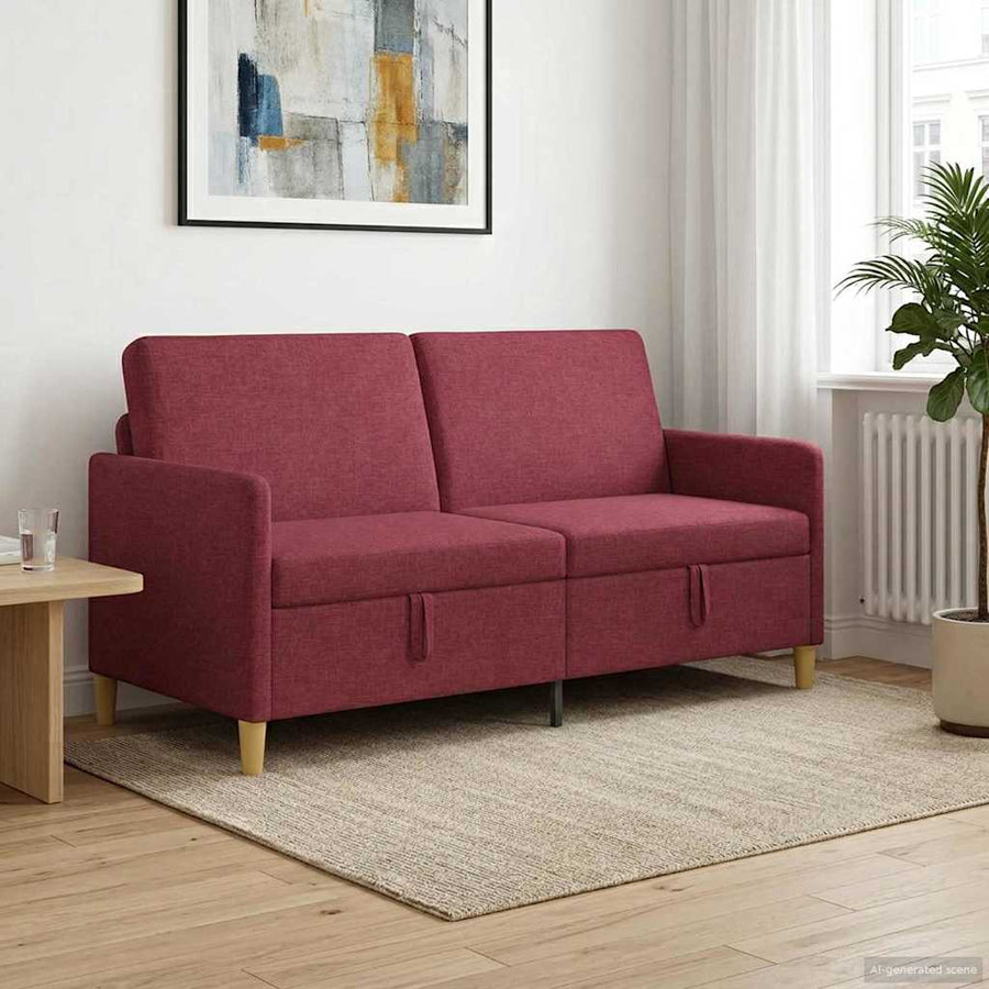 Bank met opslag Wijnrood 172 x 78 x 87 cm Polyester