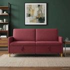 Bank met opbergruimte wijnrood 172x78x87 cm polyester