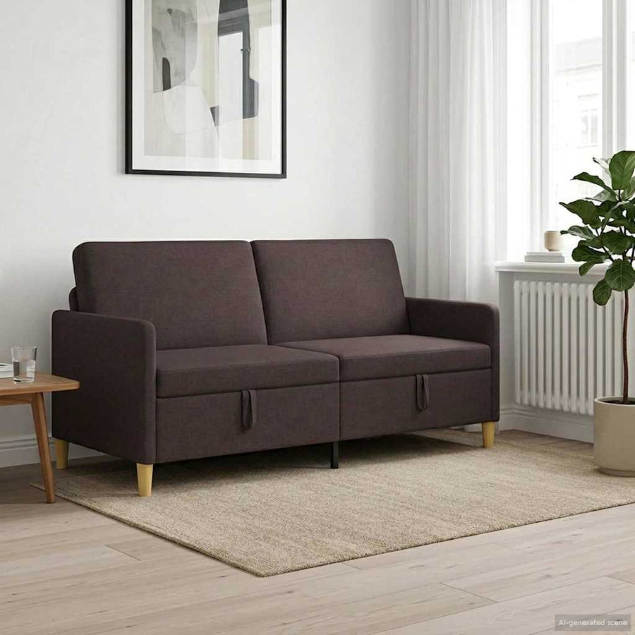 Bank met opslag Donkerbruin 172 x 78 x 87 cm Polyester
