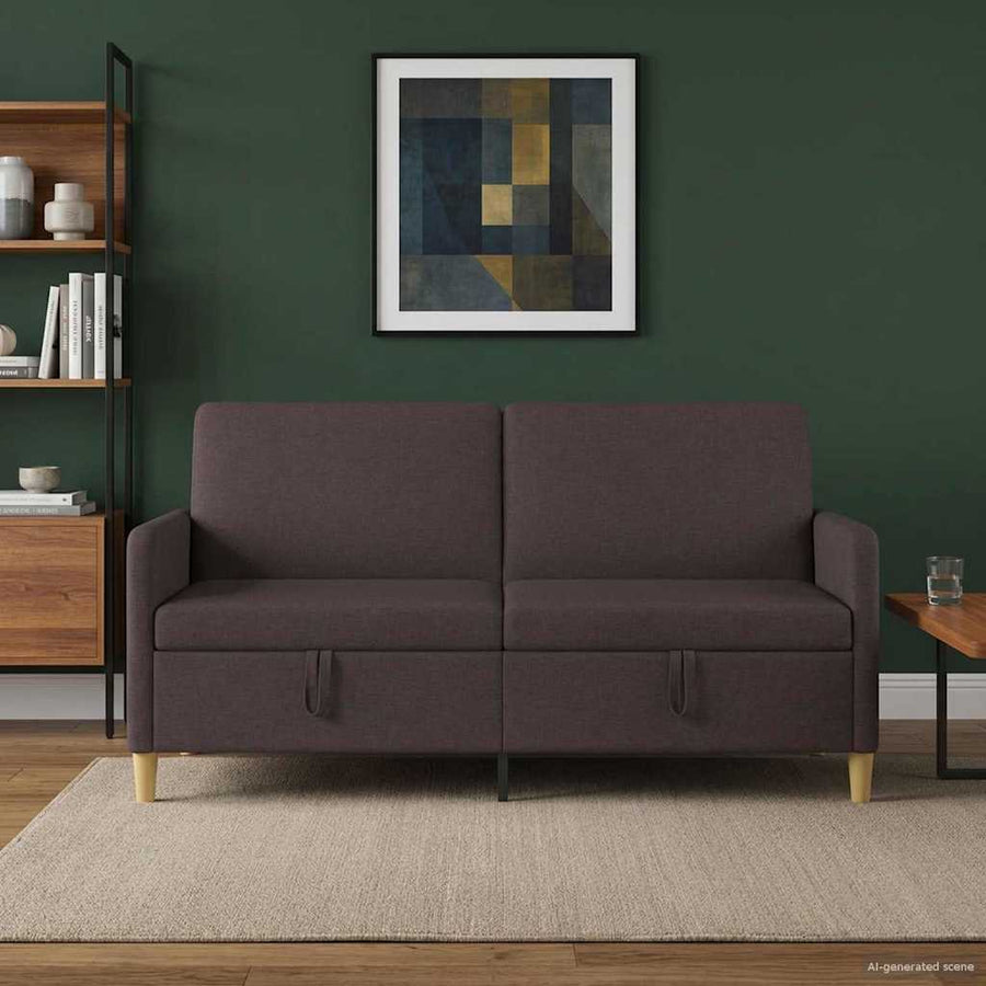Bank met opslag Donkerbruin 172 x 78 x 87 cm Polyester