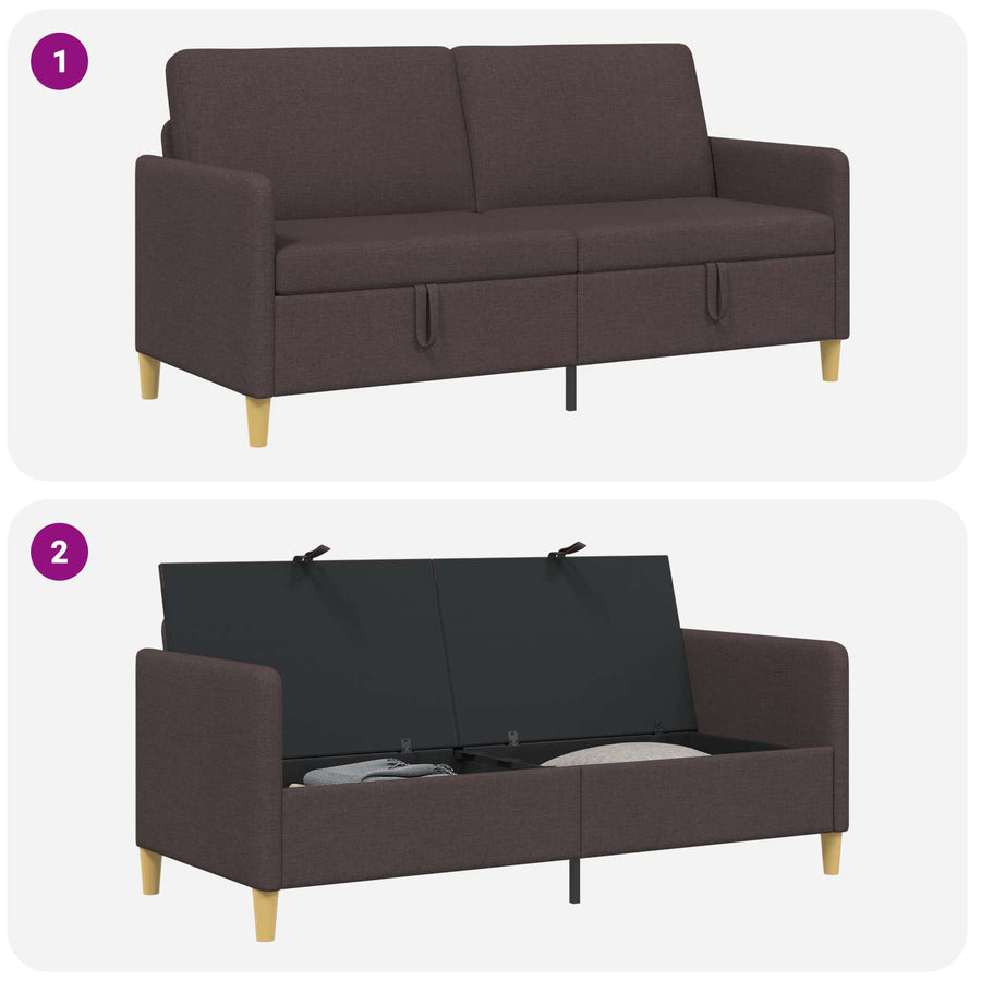 Bank met opslag Donkerbruin 172 x 78 x 87 cm Polyester
