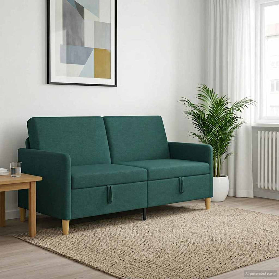 Bank met opslag Donkergroen 172 x 78 x 87 cm Polyester