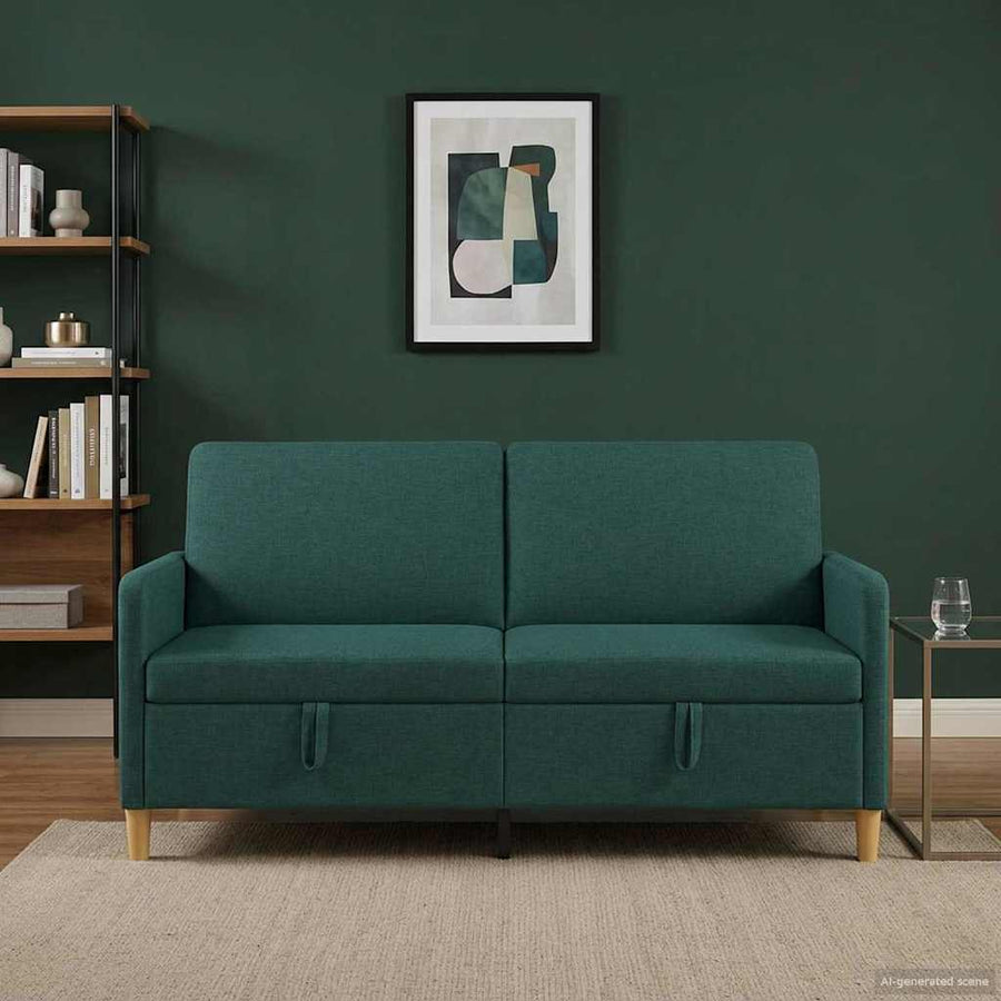Bank met opslag Donkergroen 172 x 78 x 87 cm Polyester
