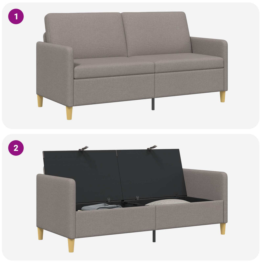 Bank met opslag Taupe 172 x 78 x 87 cm Polyester