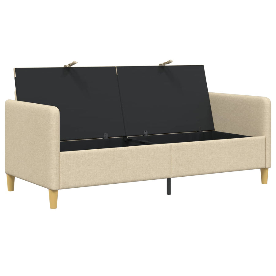 Bank met opslag Crèmekleurig 172 x 78 x 87 cm Polyester