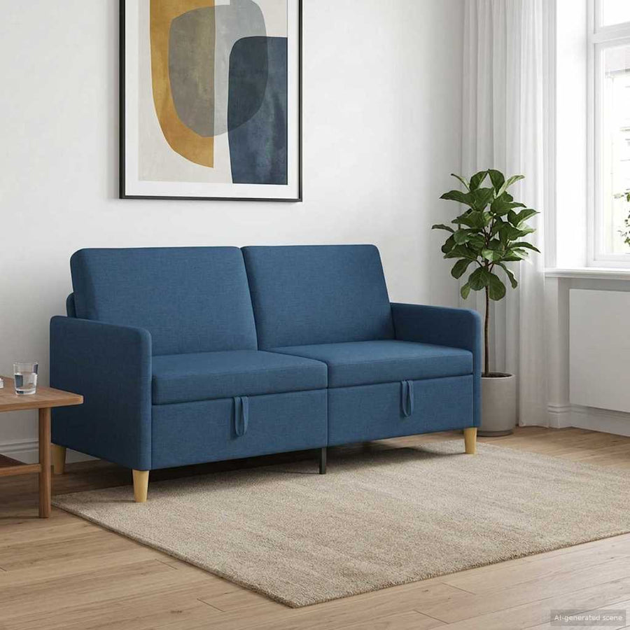 Bank met opslag Blauw 172 x 78 x 87 cm Polyester