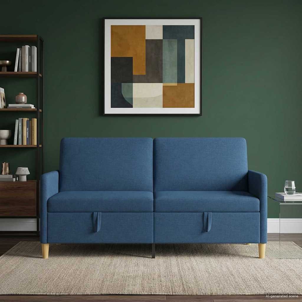 Bank met opslag Blauw 172 x 78 x 87 cm Polyester