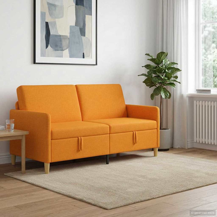 Bank met opslag Donkergeel 172 x 78 x 87 cm Polyester