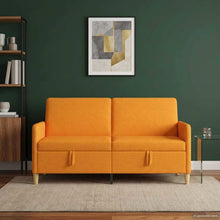 Bank met opslag Donkergeel 172 x 78 x 87 cm Polyester