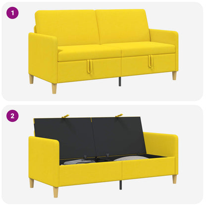 Bank met opslag Lichtgeel 172 x 78 x 87 cm Polyester