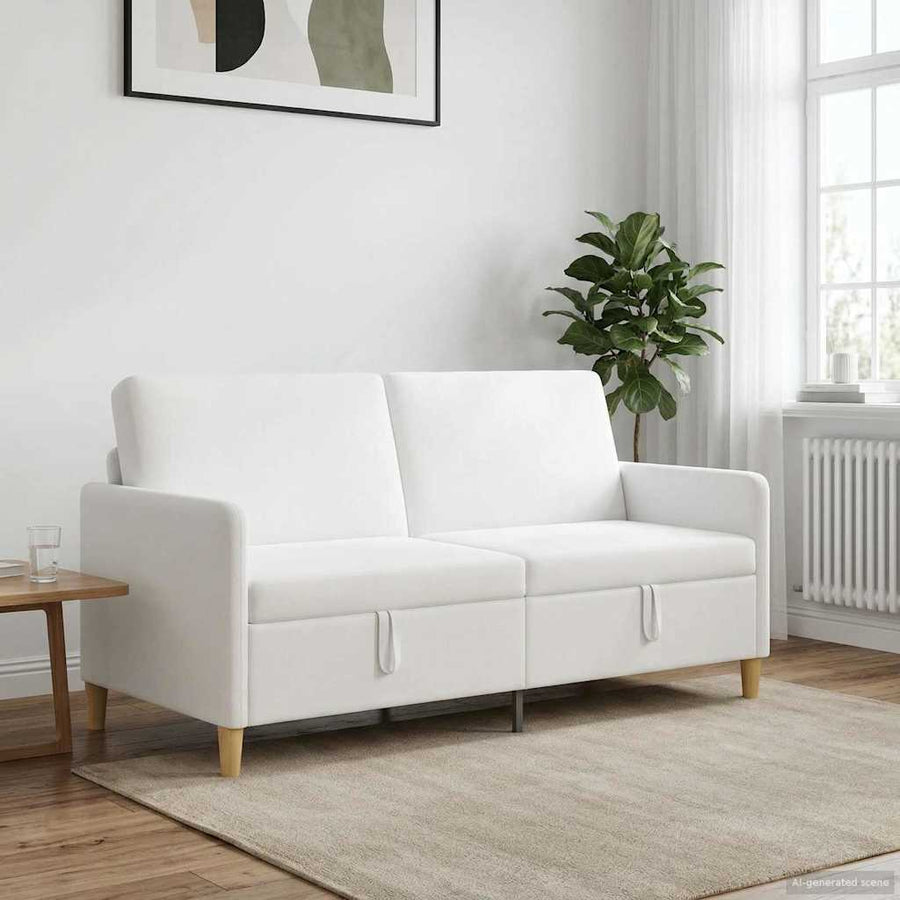 Bank met opslag Wit 172 x 78 x 87 cm Polyester