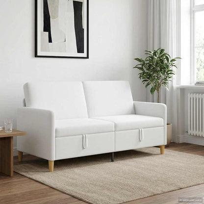Bank met opslag Wit 172 x 78 x 87 cm Polyester