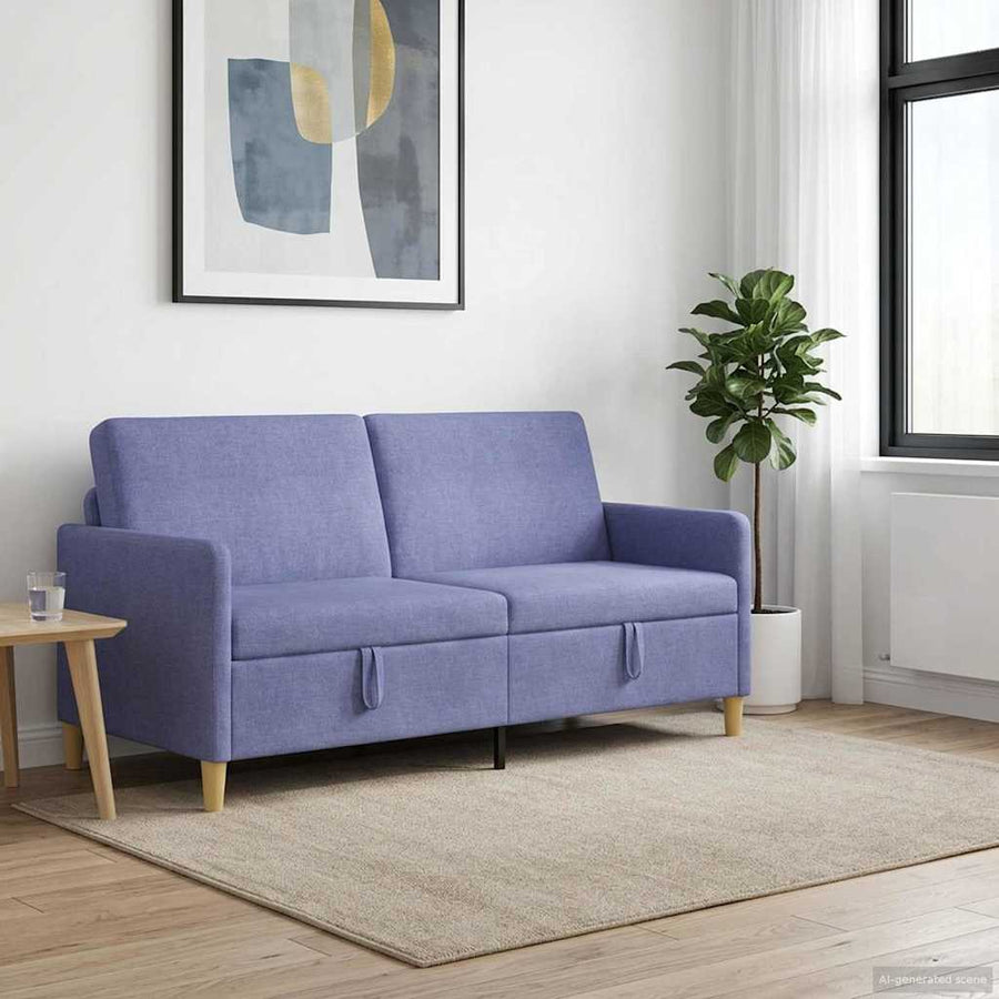 Bank met opslag Jeans Blauw 172 x 78 x 87 cm Polyester