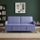 Storage Bench Jeans Blue 172 x 78 x 87 cm Polyester