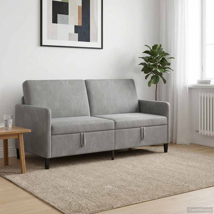 Bank met opslag Lichtgrijs 172 x 78 x 87 cm Polyester