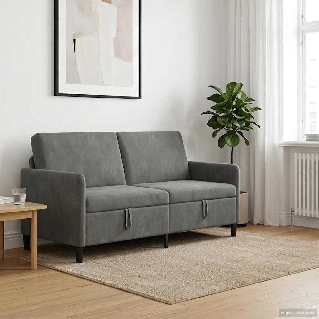 Bank met opslag Donkergrijs 172 x 78 x 87 cm Polyester