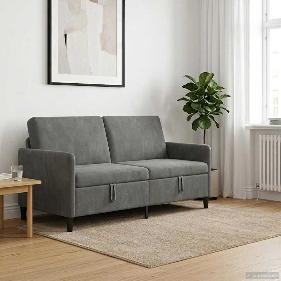 Bank met opslag Donkergrijs 172 x 78 x 87 cm Polyester