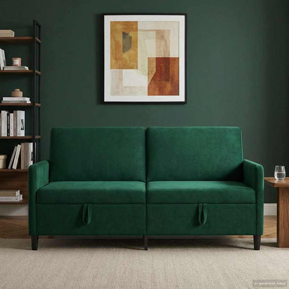 Bank met opslag Donkergroen 172 x 78 x 87 cm Polyester
