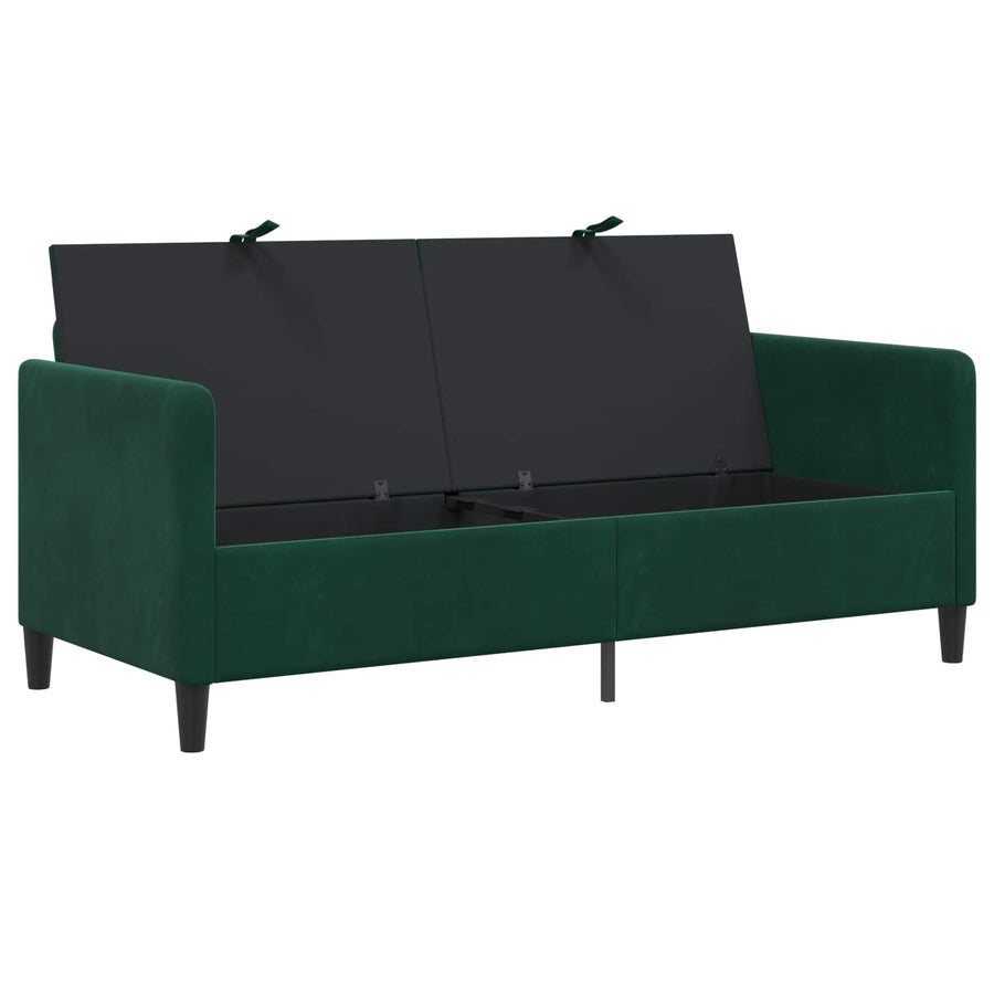 Bank met opslag Donkergroen 172 x 78 x 87 cm Polyester