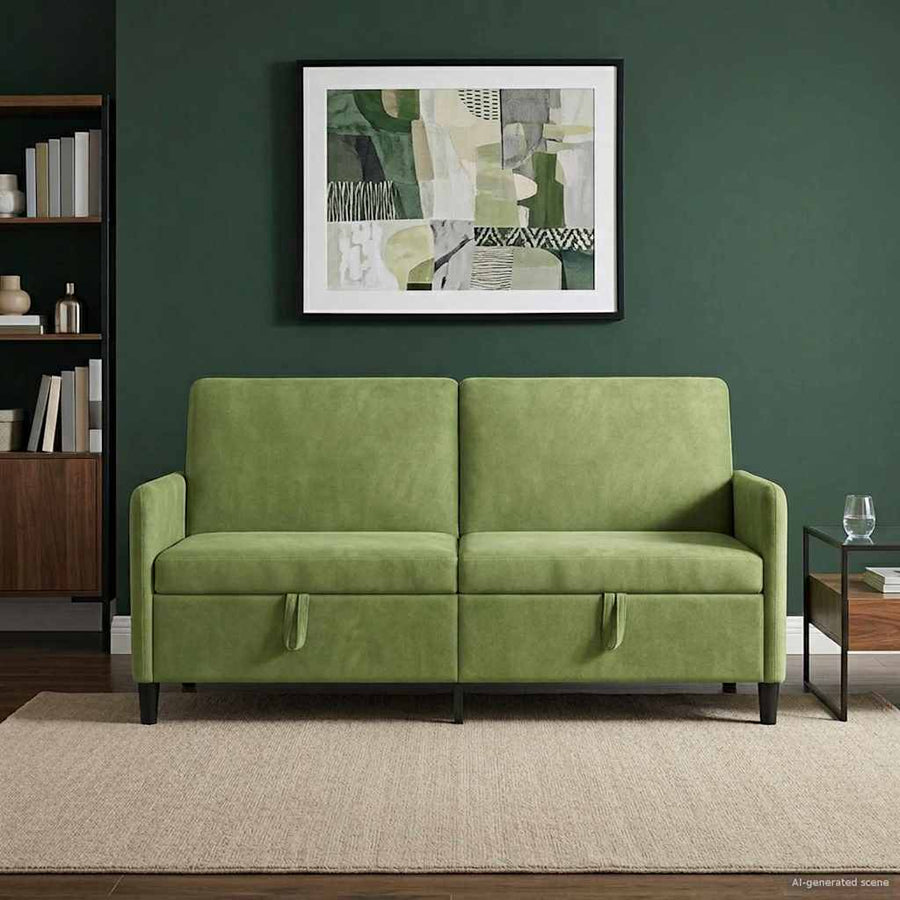 Bank met opslag Lichtgroen 172 x 78 x 87 cm Polyester