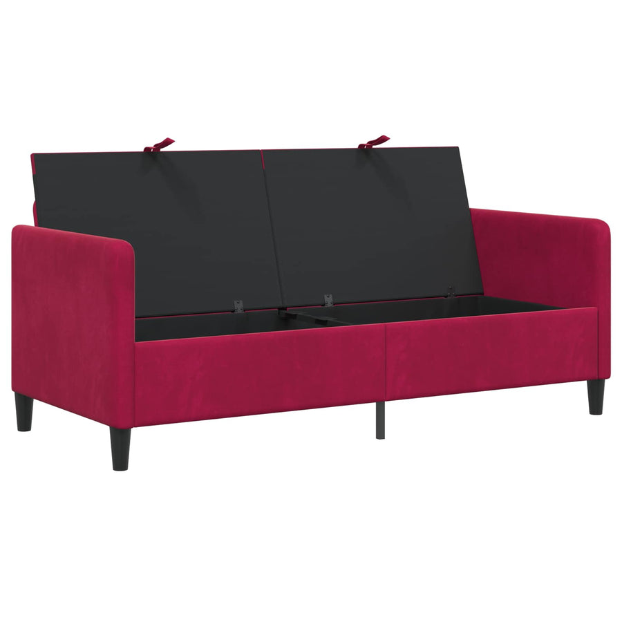 Bank met opslag Wijnrood 172 x 78 x 87 cm Polyester