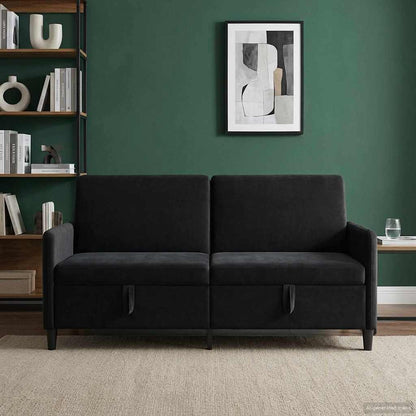 Bank met opslag Zwart 172 x 78 x 87 cm Polyester