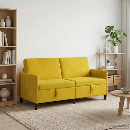 Bank met opslag Geel 172 x 78 x 87 cm Polyester