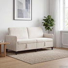 Bank met opbergruimte crèmekleurig 172x78x87 cm