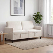 Bank met opbergruimte crèmekleurig 172x78x87 cm