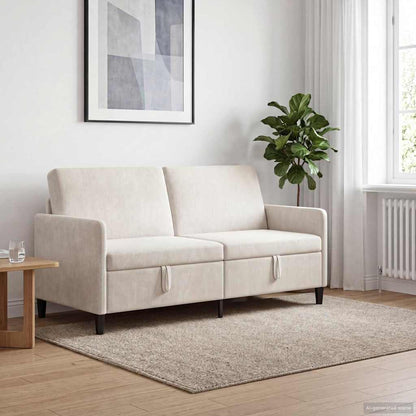 Bank met opslag Crèmekleurig 172 x 78 x 87 cm Polyester