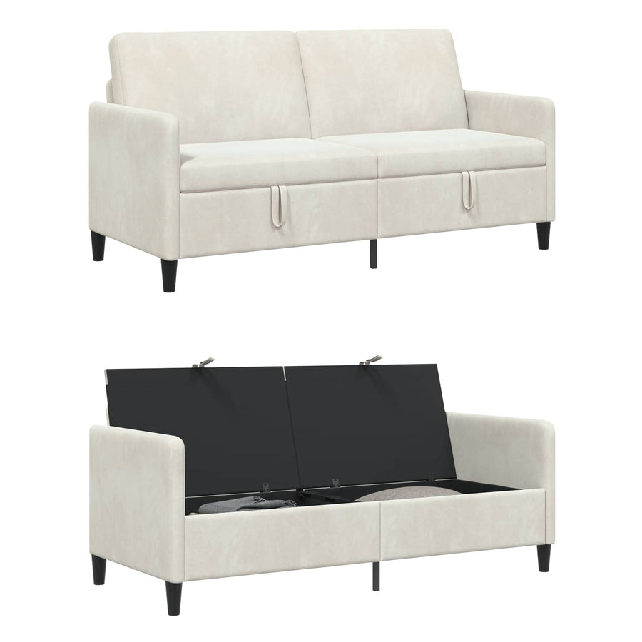Bank met opslag Crèmekleurig 172 x 78 x 87 cm Polyester