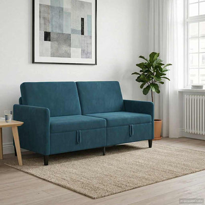 Bank met opslag Blauw 172 x 78 x 87 cm Polyester