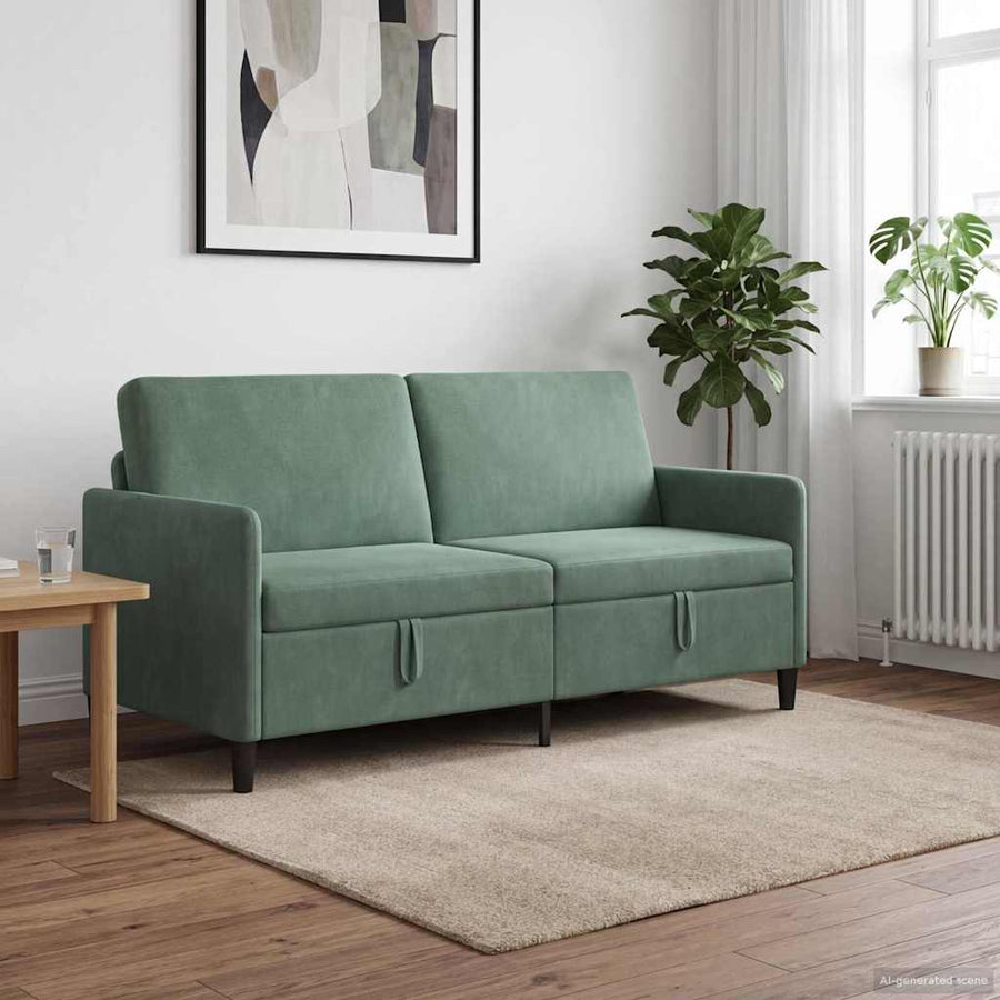 Bank met opslag Zeegroen 172 x 78 x 87 cm Polyester
