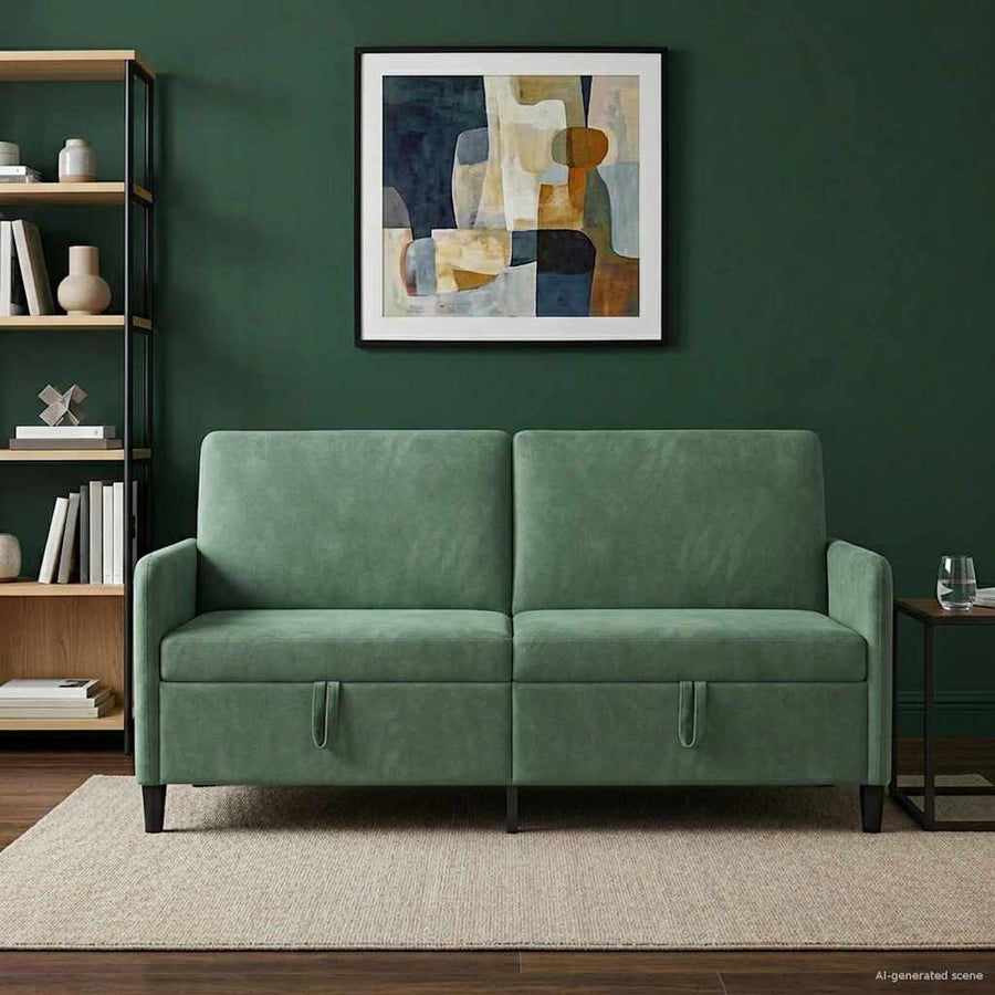 Bank met opslag Zeegroen 172 x 78 x 87 cm Polyester