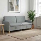 Bank met opslag 192x78x87 cm lichtgrijs polyester