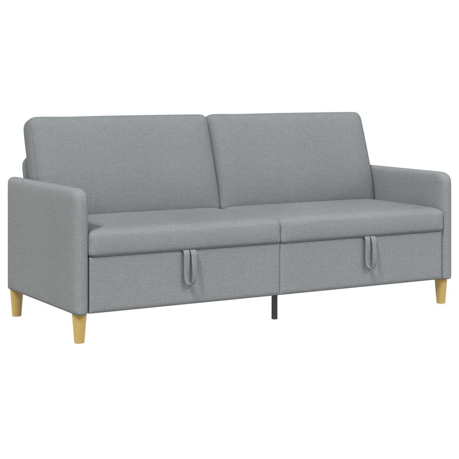 Bank met opslag Lichtgrijs 192 x 78 x 87 cm Polyester