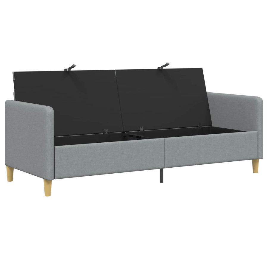 Bank met opslag Lichtgrijs 192 x 78 x 87 cm Polyester