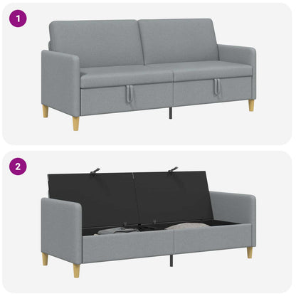 Bank met opslag Lichtgrijs 192 x 78 x 87 cm Polyester
