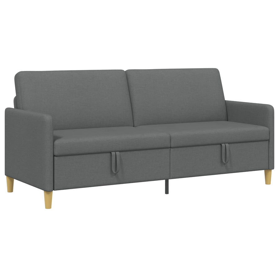 Bank met opslag Donkergrijs 192 x 78 x 87 cm Polyester