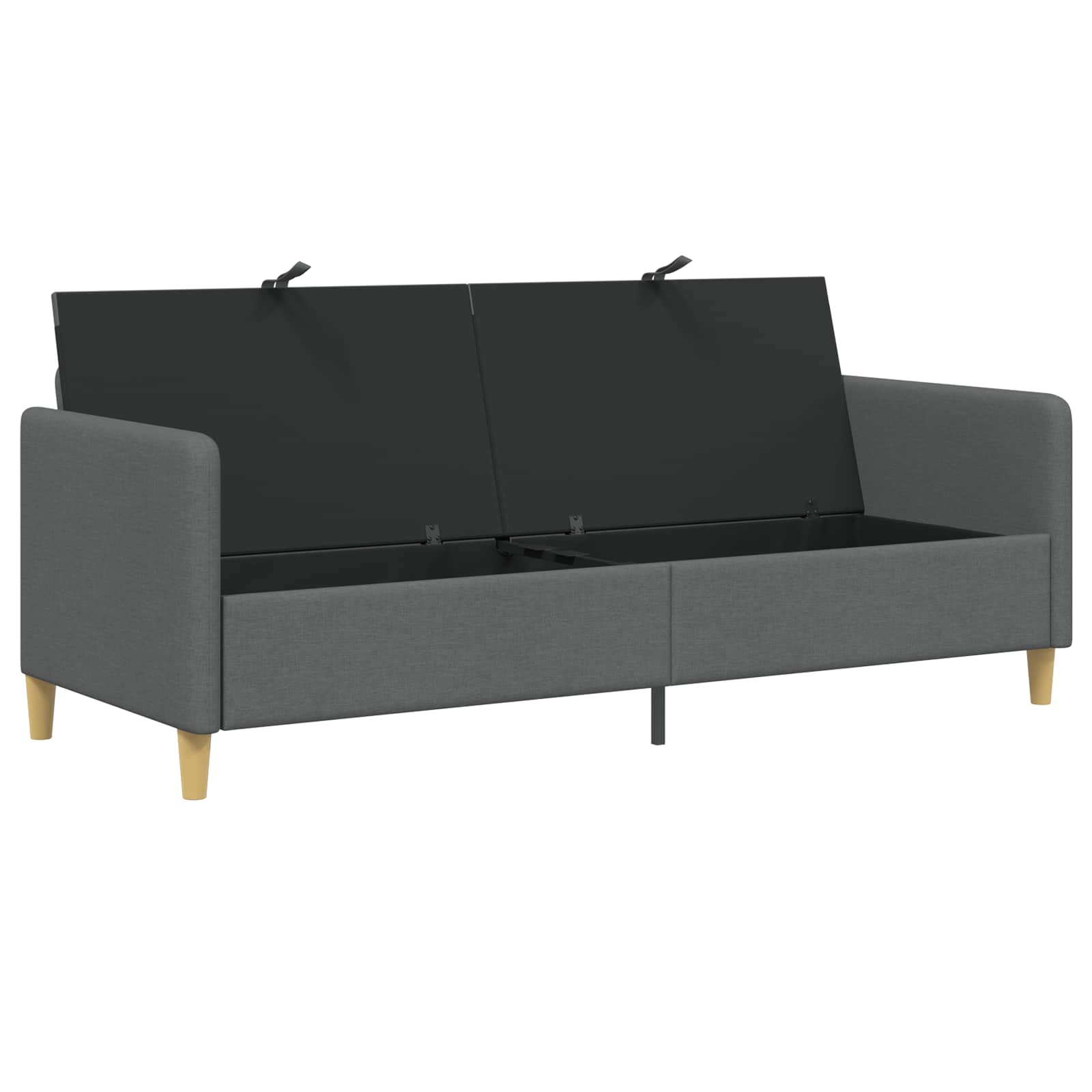 Bank met opslag Donkergrijs 192 x 78 x 87 cm Polyester