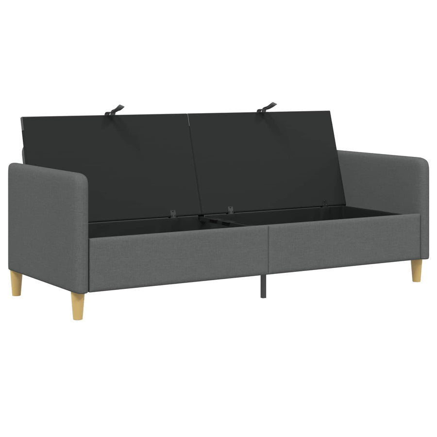 Bank met opslag Donkergrijs 192 x 78 x 87 cm Polyester