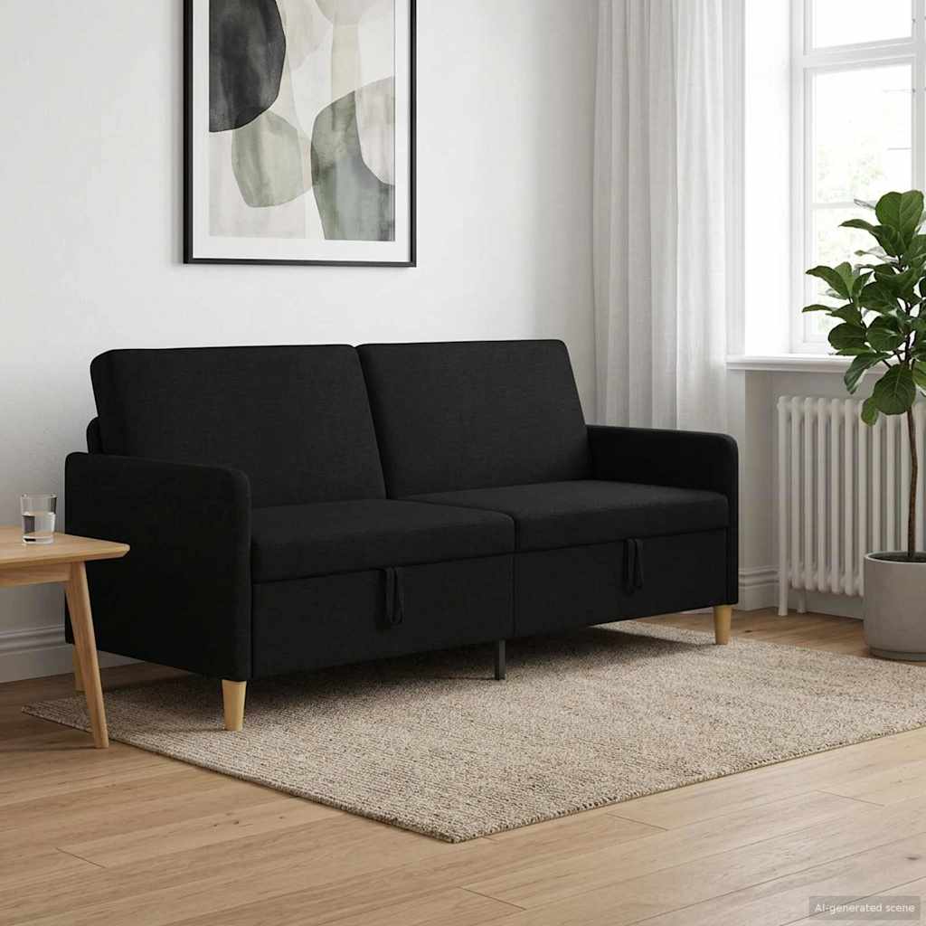 Bank met opslag Zwart 192 x 78 x 87 cm Polyester