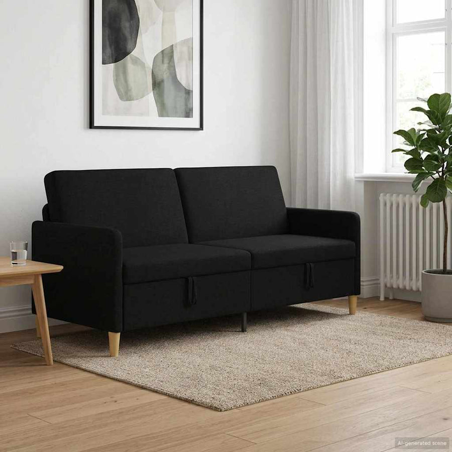 Bank met opslag Zwart 192 x 78 x 87 cm Polyester